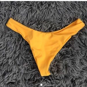 PACSUN YELLOW THINK THONG ISH BIKINI BOTTOMS